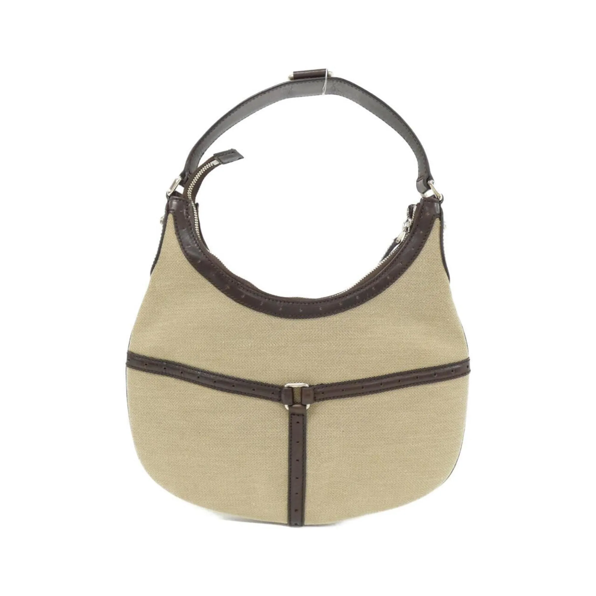Gucci  Canvas Leather Shoulder Bag (Pre-Owned)