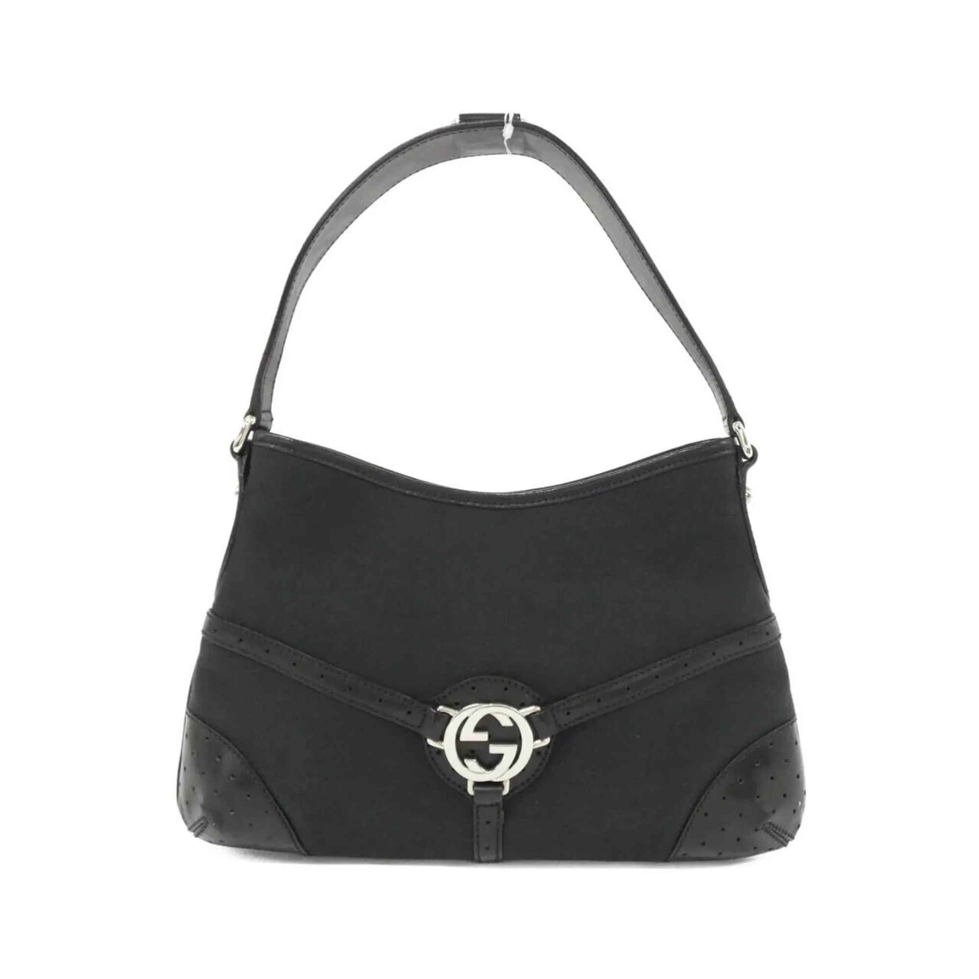 Gucci Canvas Leather Shoulder Bag (Pre-Owned)