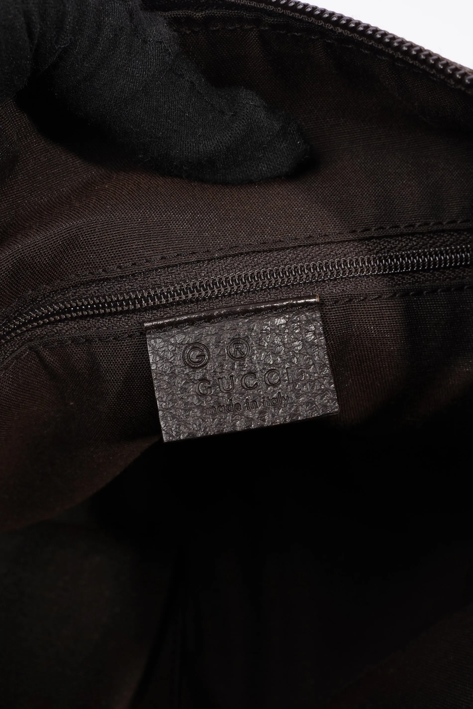 Gucci D Ring Shoulder Bag Black Supreme Canvas