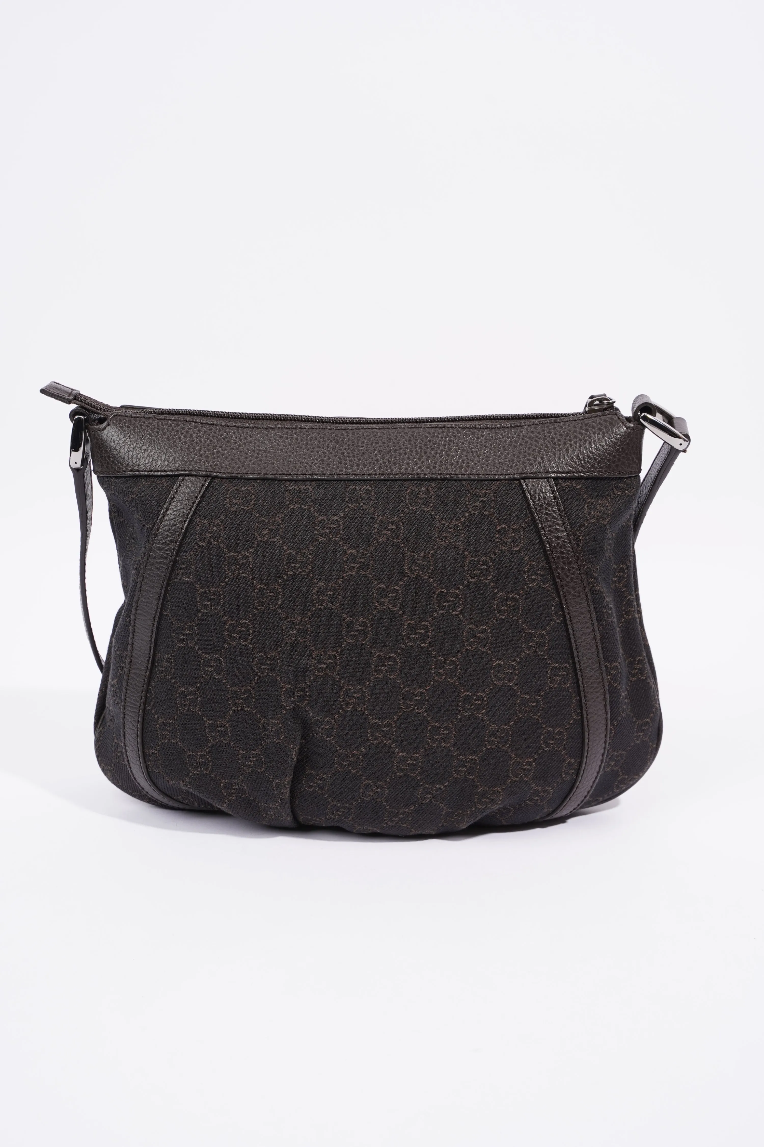 Gucci D Ring Shoulder Bag Black Supreme Canvas