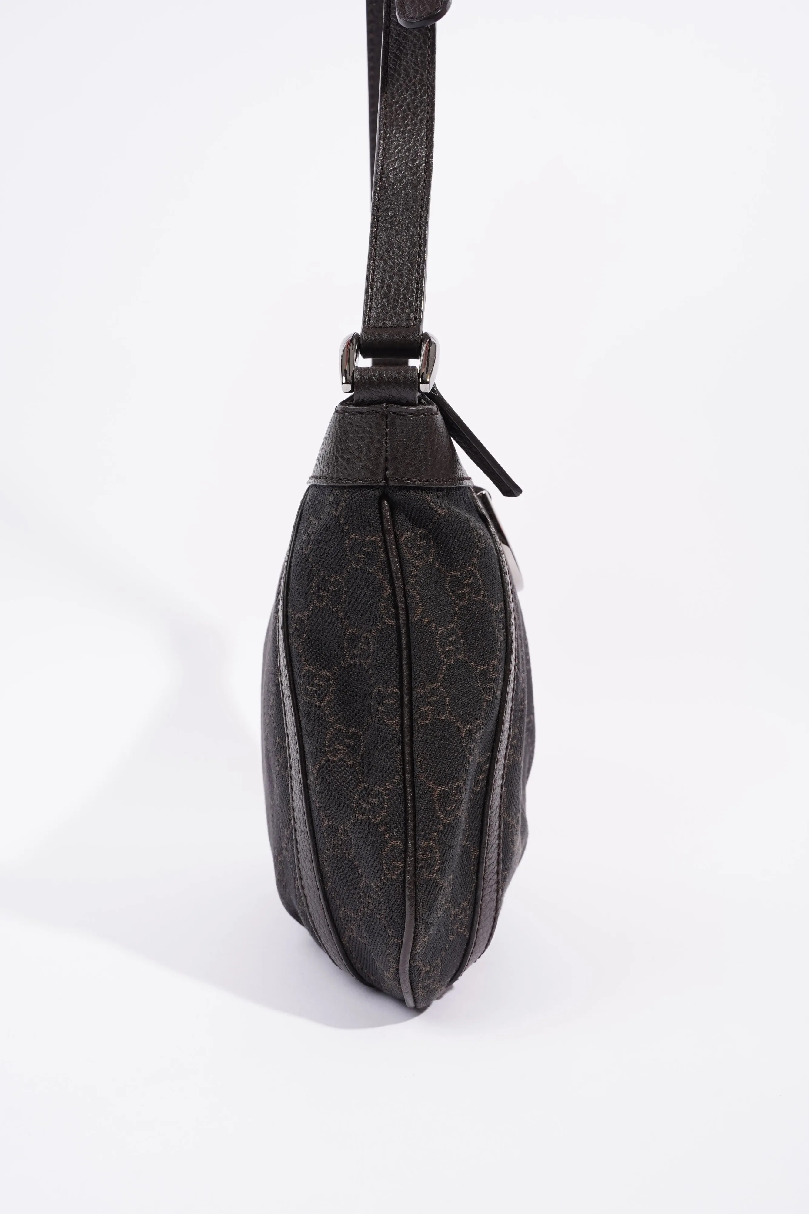 Gucci D Ring Shoulder Bag Black Supreme Canvas