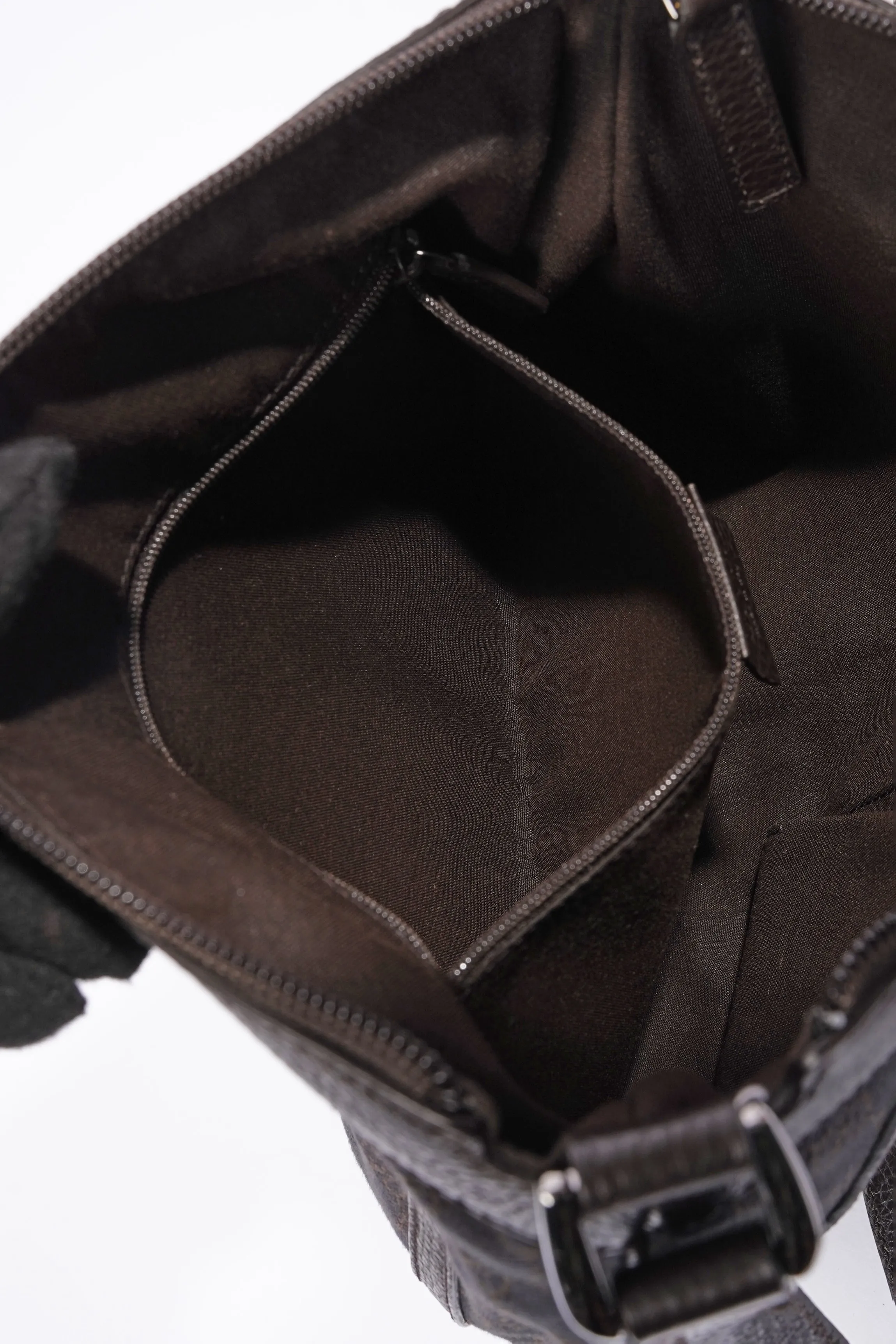 Gucci D Ring Shoulder Bag Black Supreme Canvas