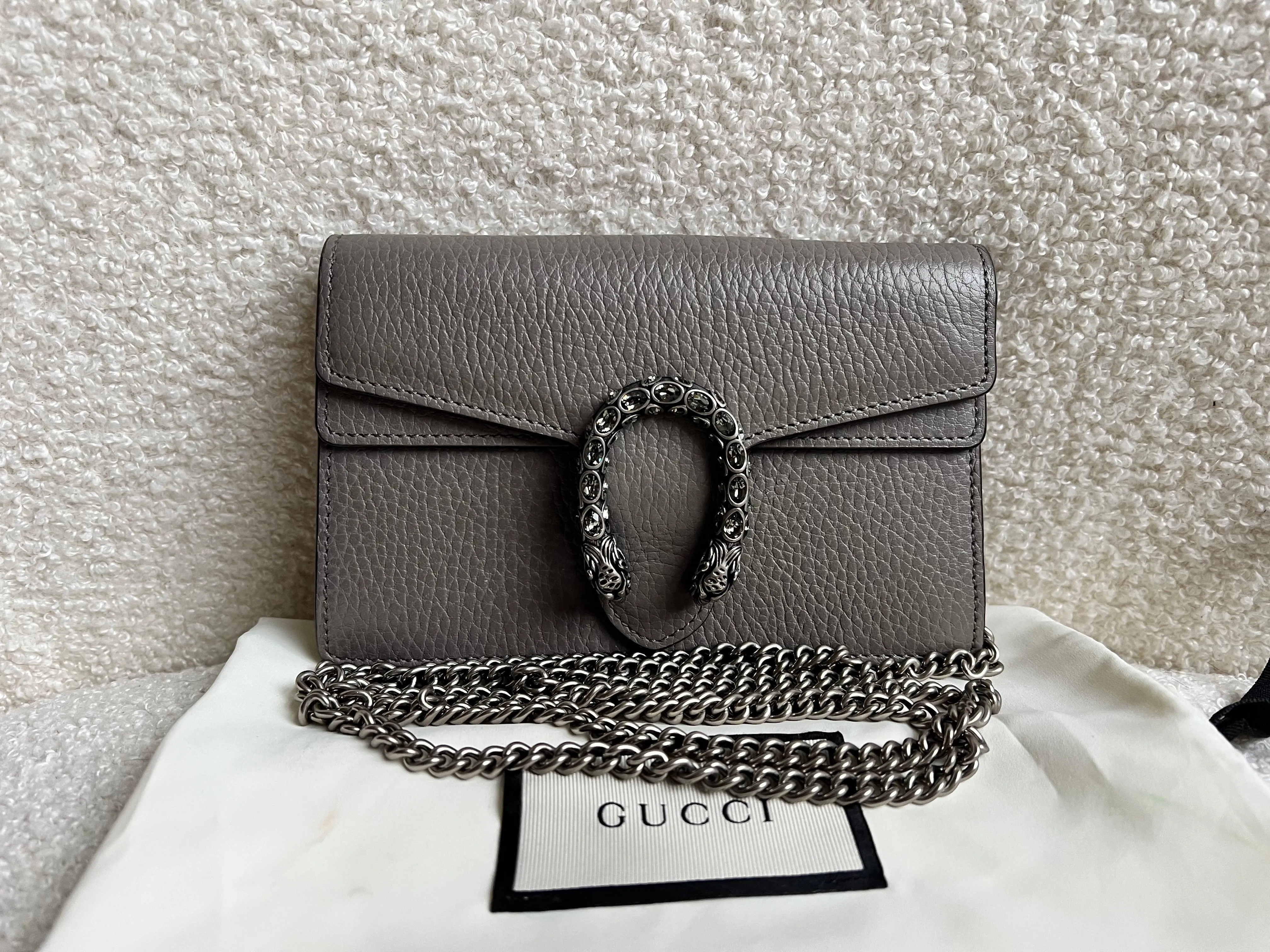Gucci Dionysus GG Grey Super Mini Shoulder Bag (RRP ??985)