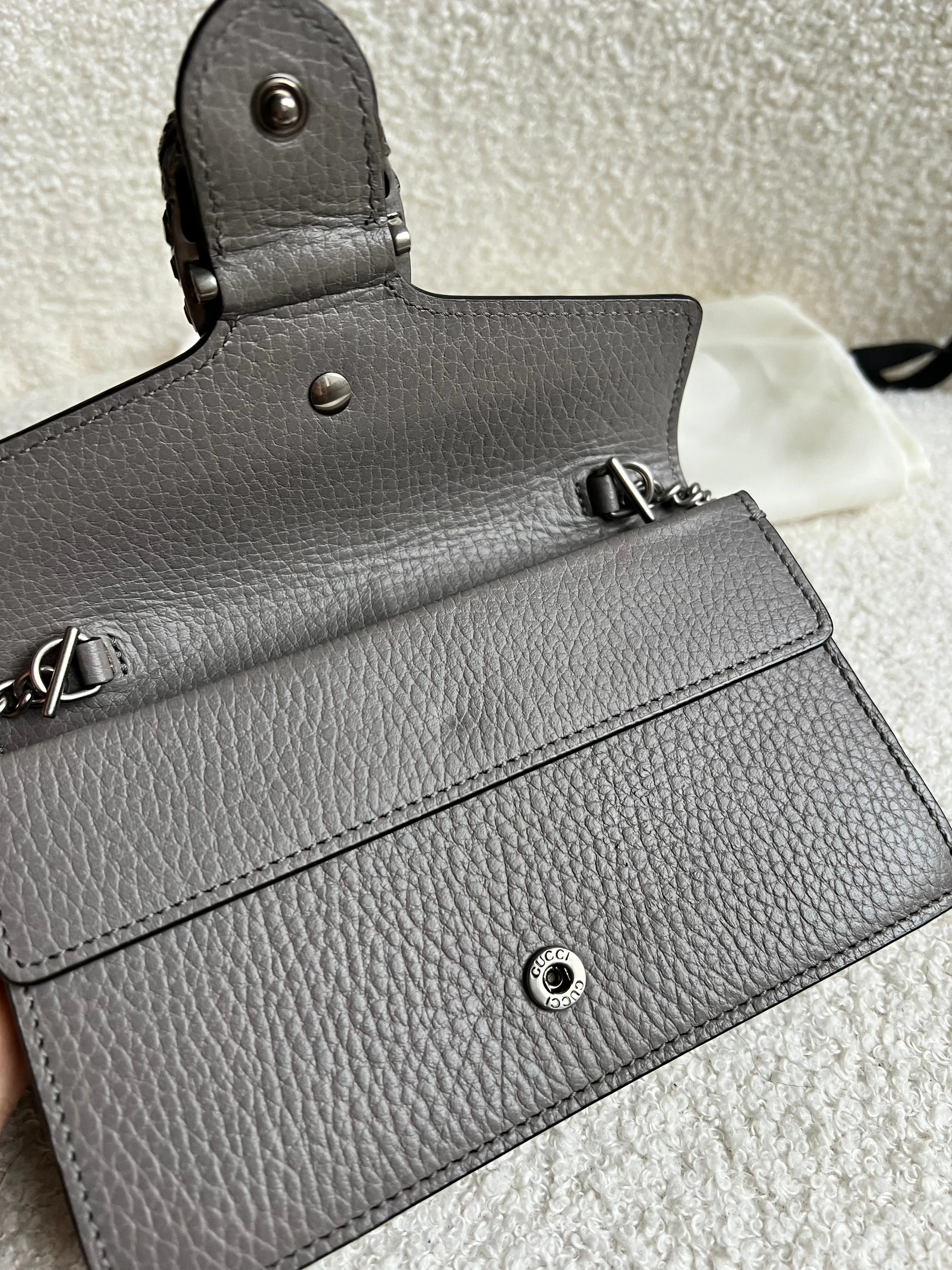Gucci Dionysus GG Grey Super Mini Shoulder Bag (RRP ??985)