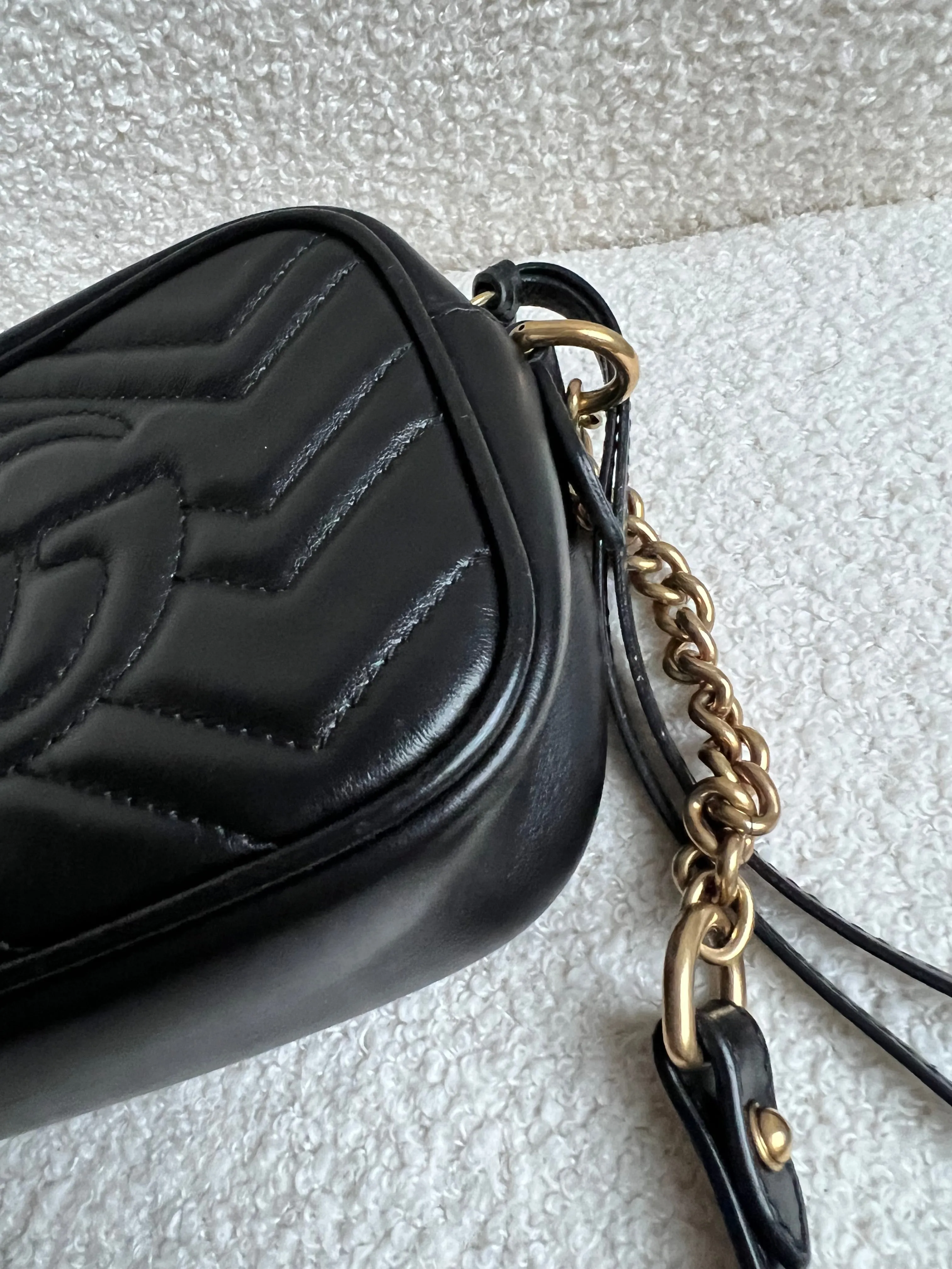 Gucci GG Black Marmont Mini Shoulder Bag (RRP ??1,360)