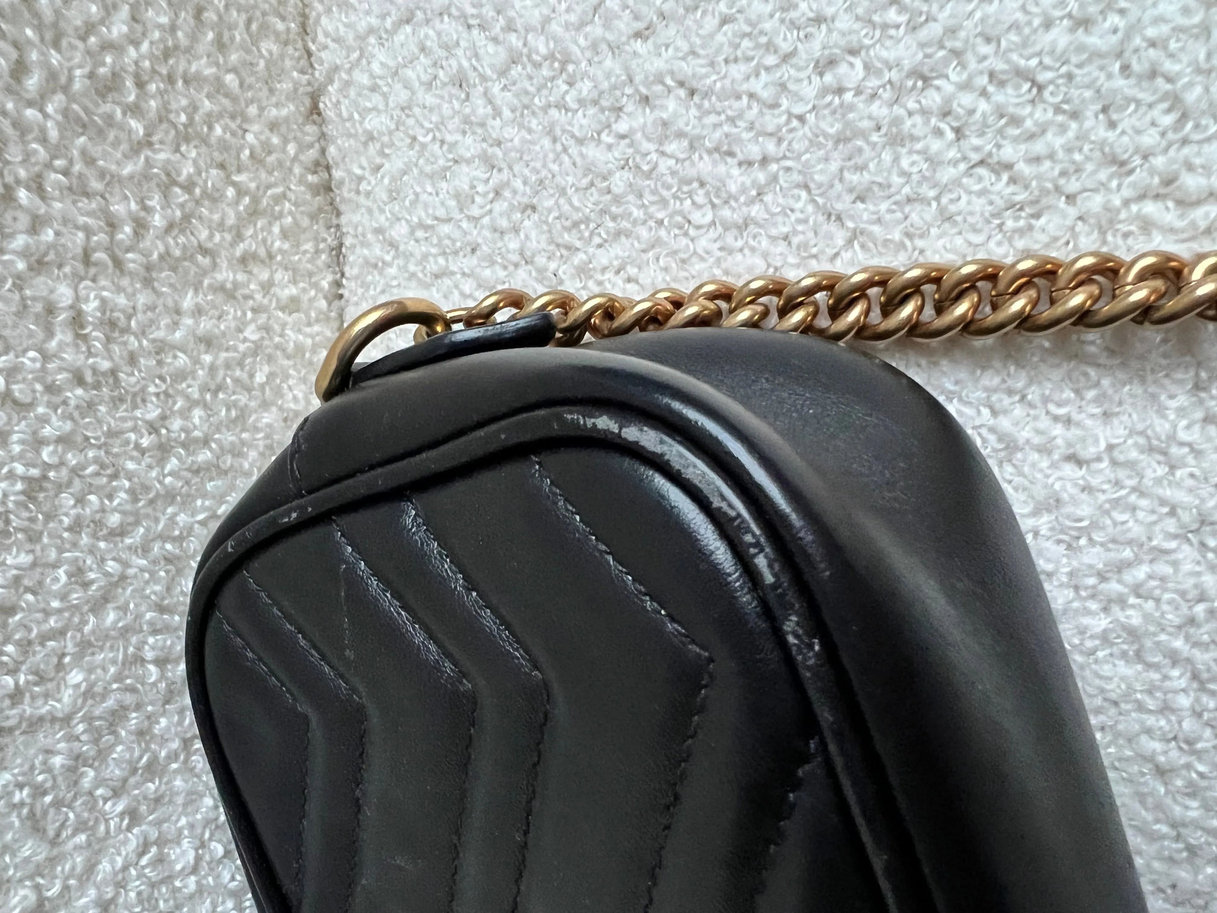 Gucci GG Black Marmont Mini Shoulder Bag (RRP ??1,360)