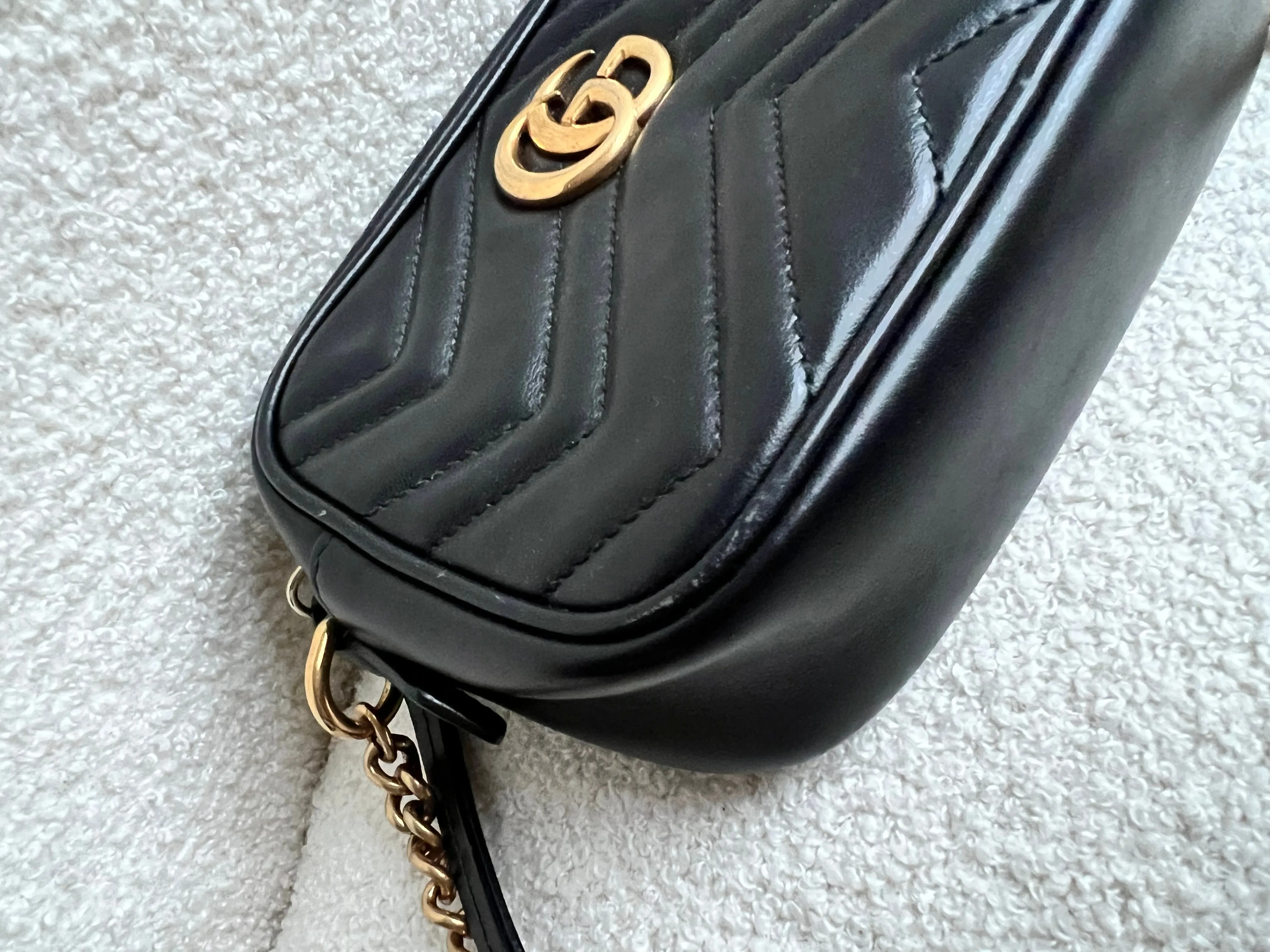 Gucci GG Black Marmont Mini Shoulder Bag (RRP ??1,360)