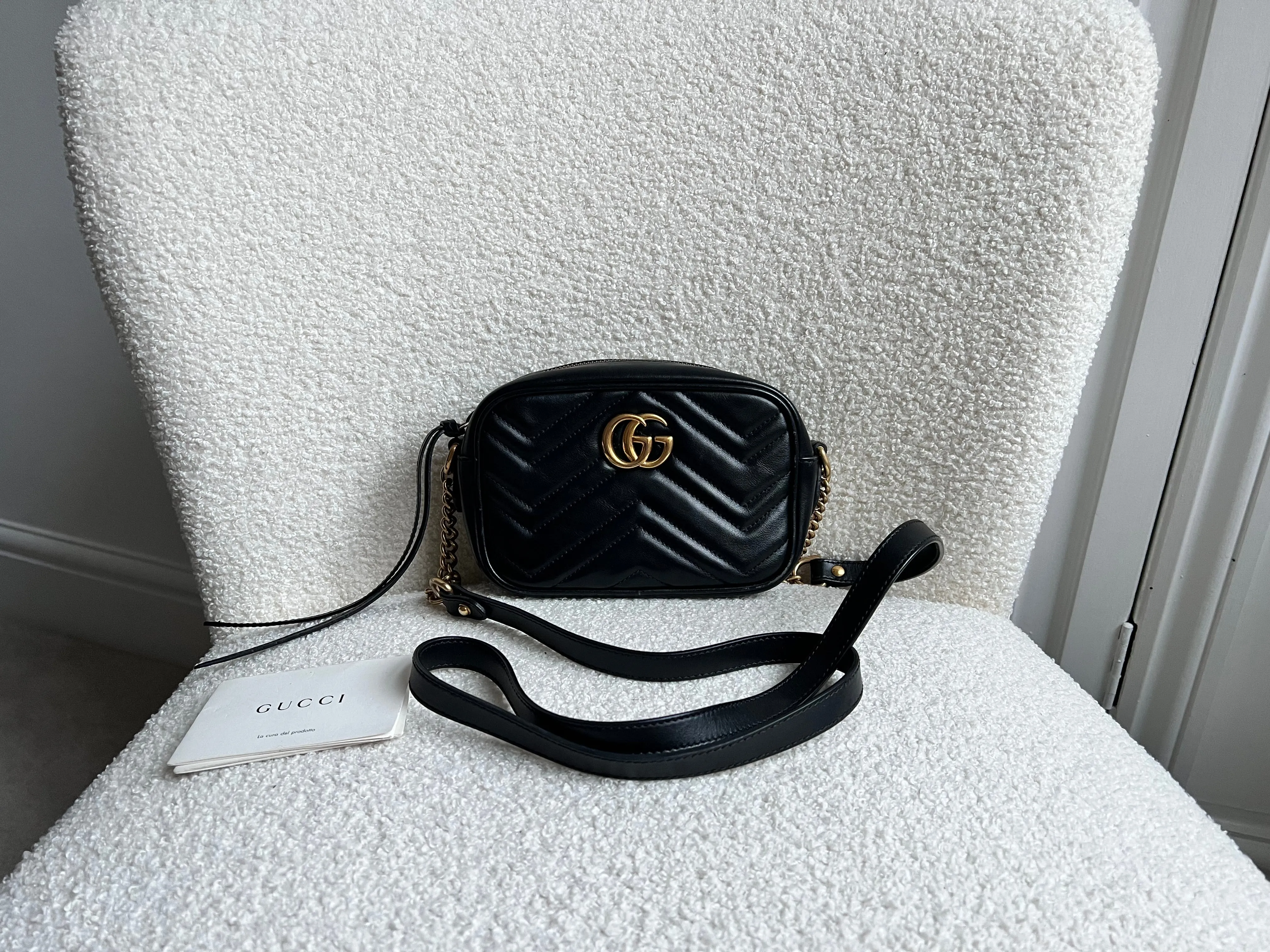 Gucci GG Black Marmont Mini Shoulder Bag (RRP ??1,360)