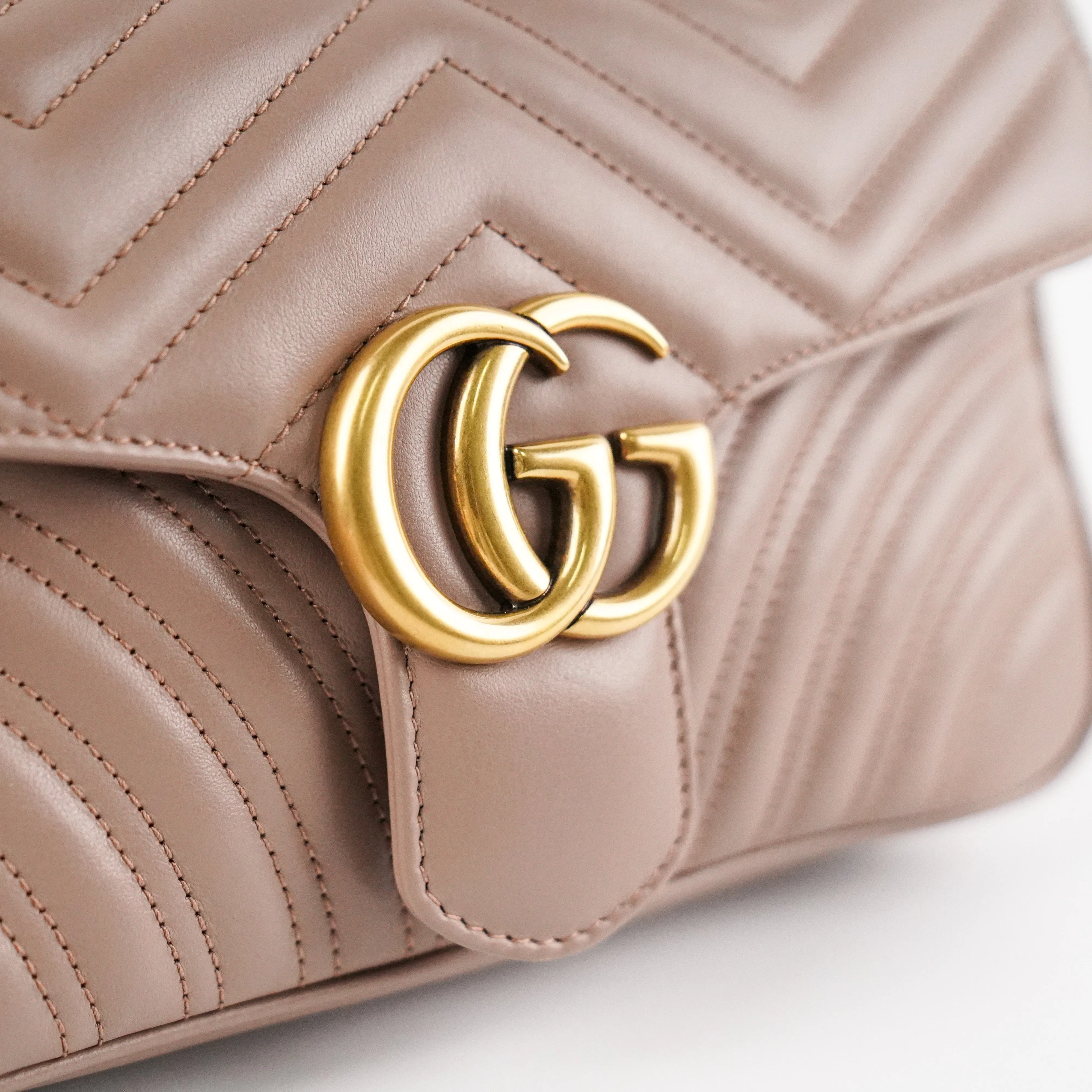 Gucci GG Marmont Matelasse Dust Pink Shoulder Bag