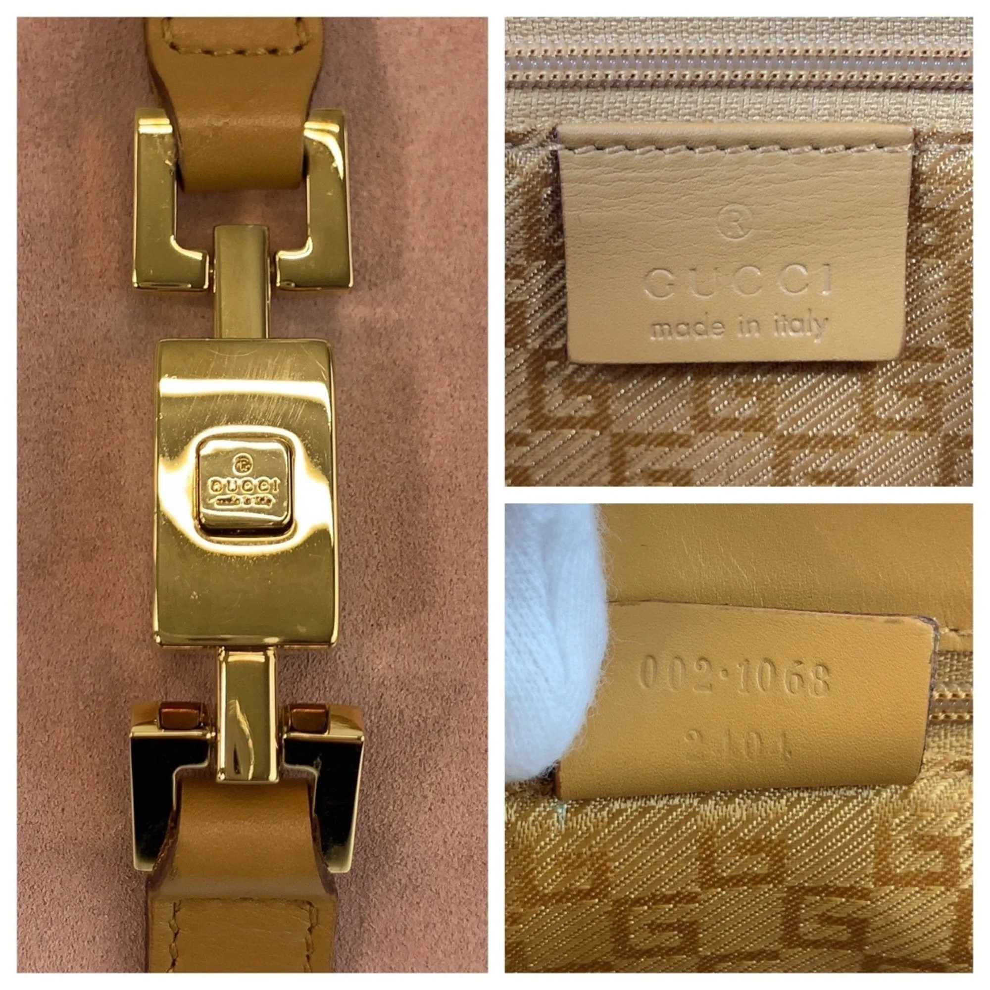 Gucci Suede Leather Handbag Shoulder Bag (Pre-Owned)