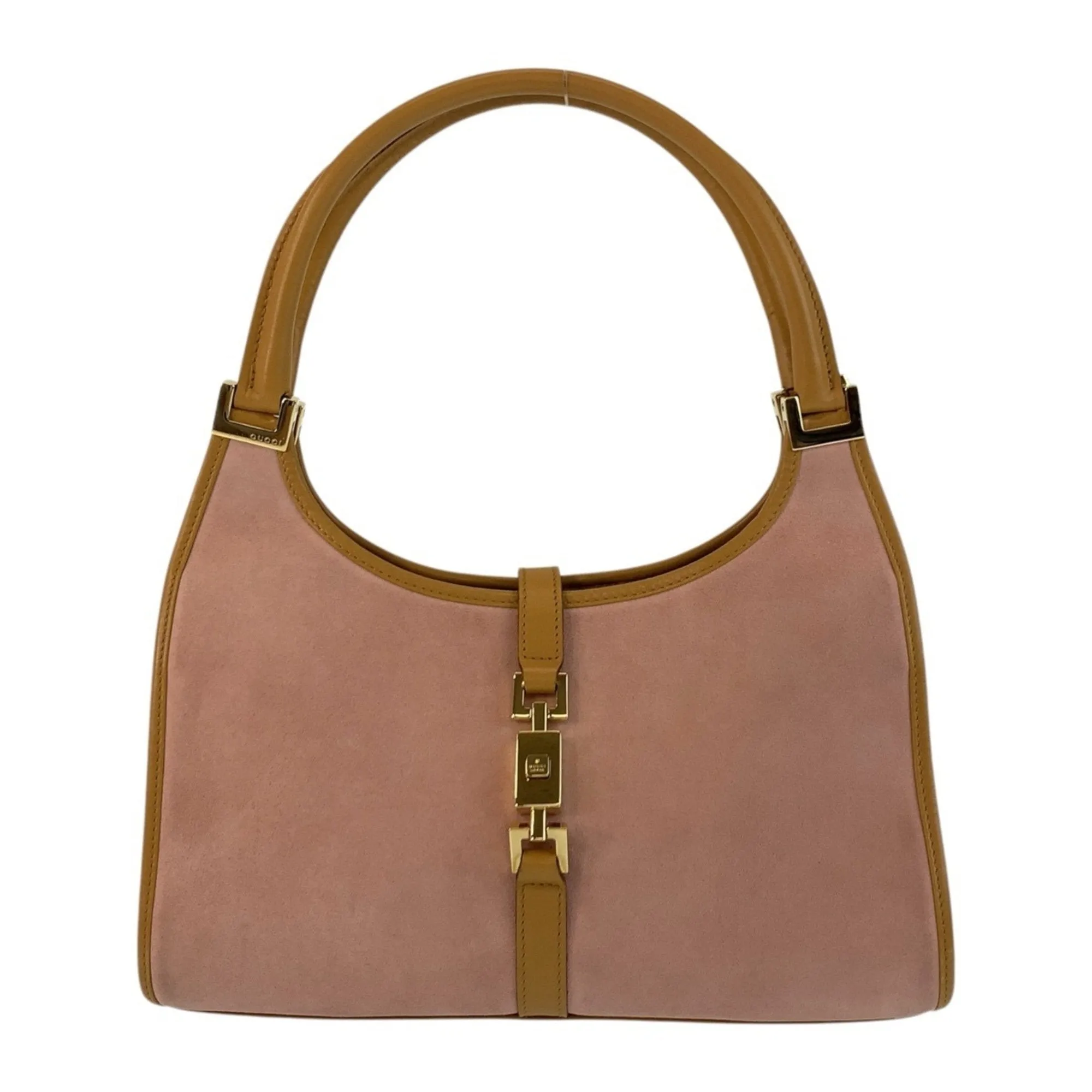 Gucci Suede Leather Handbag Shoulder Bag (Pre-Owned)