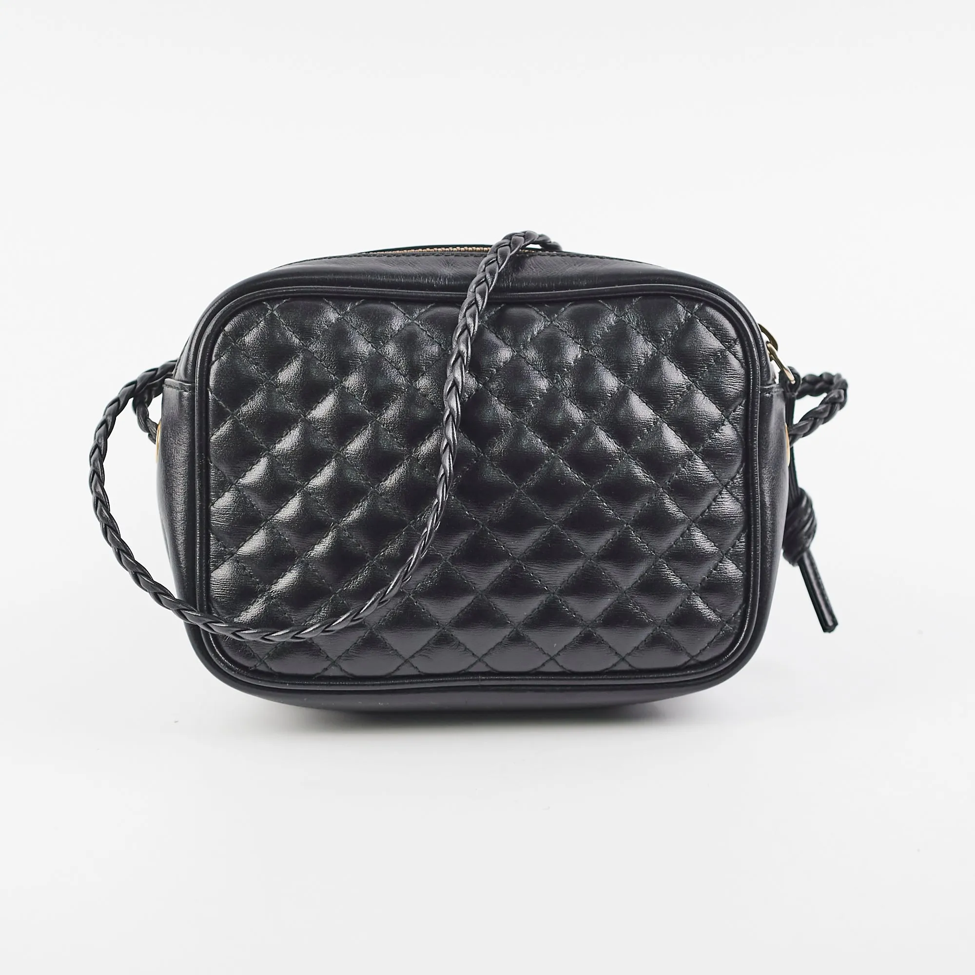 Gucci Trapuntata Black Quilted Shoulder Camera Bag
