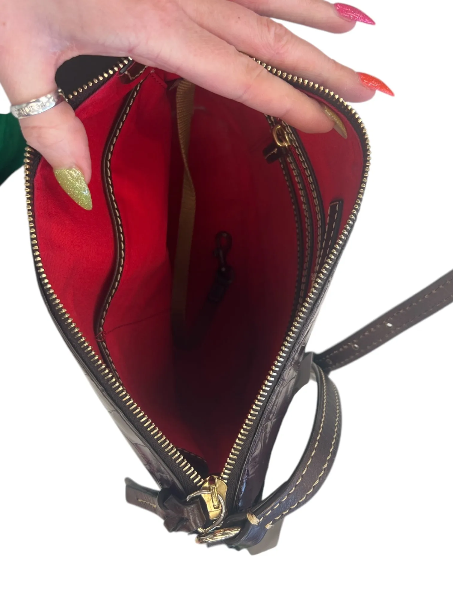 Handbag Designer By Dooney And Bourke In Purple, Size:Large
