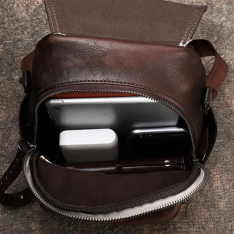 Handmade Convertible Leather Backpacks Womens Best Brown Leather Shoulder Purse School Rucksack