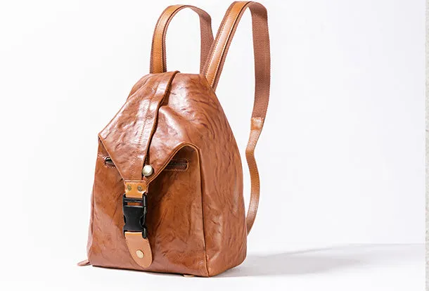 Handmade Genuine Cute Leather Backpack Bag Shoulder Bag Leather Purse For Women