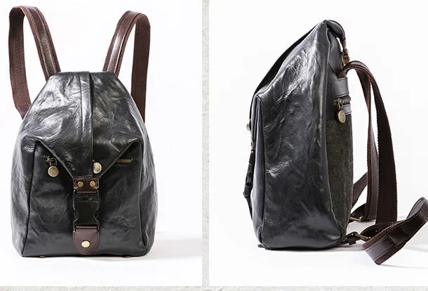 Handmade Genuine Cute Leather Backpack Bag Shoulder Bag Leather Purse For Women