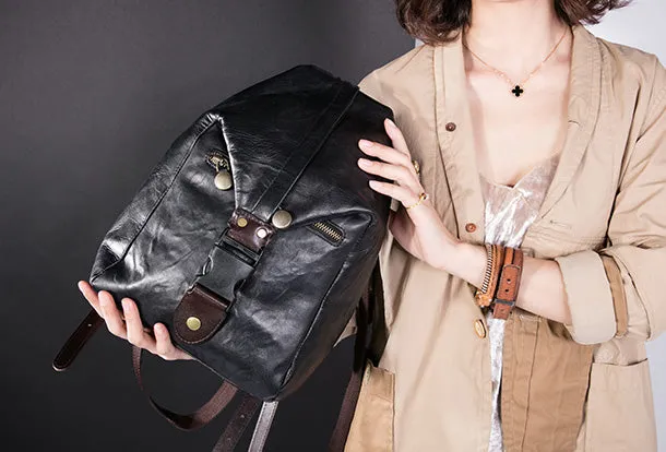 Handmade Genuine Cute Leather Backpack Bag Shoulder Bag Leather Purse For Women