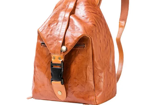 Handmade Genuine Cute Leather Backpack Bag Shoulder Bag Leather Purse For Women