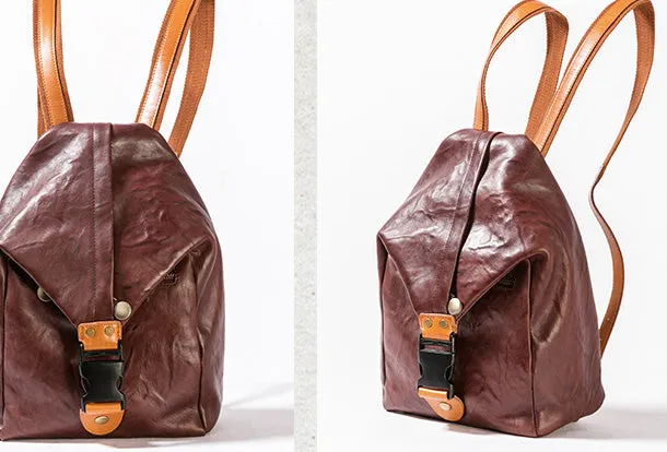Handmade Genuine Cute Leather Backpack Bag Shoulder Bag Leather Purse For Women