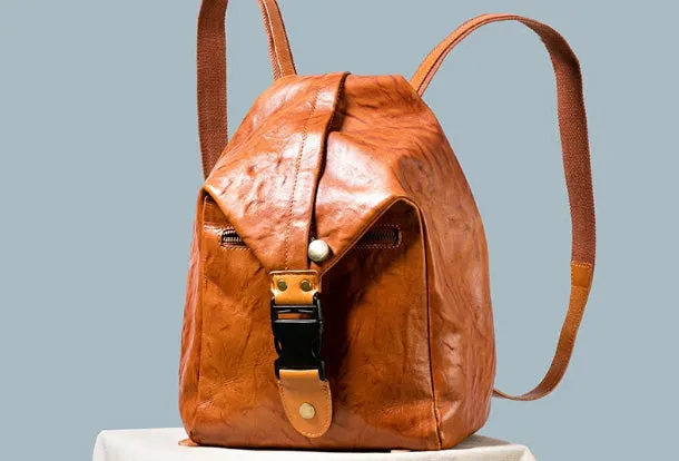 Handmade Genuine Cute Leather Backpack Bag Shoulder Bag Leather Purse For Women