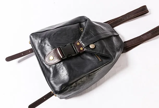 Handmade Genuine Cute Leather Backpack Bag Shoulder Bag Leather Purse For Women