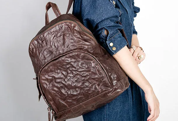 Handmade Genuine Leather Laptop Bag Travel Bag Backpack Bag Shoulder Bag Leather Purse For Women