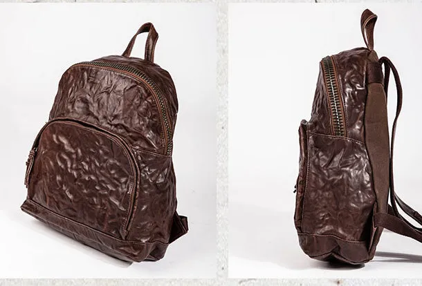 Handmade Genuine Leather Laptop Bag Travel Bag Backpack Bag Shoulder Bag Leather Purse For Women