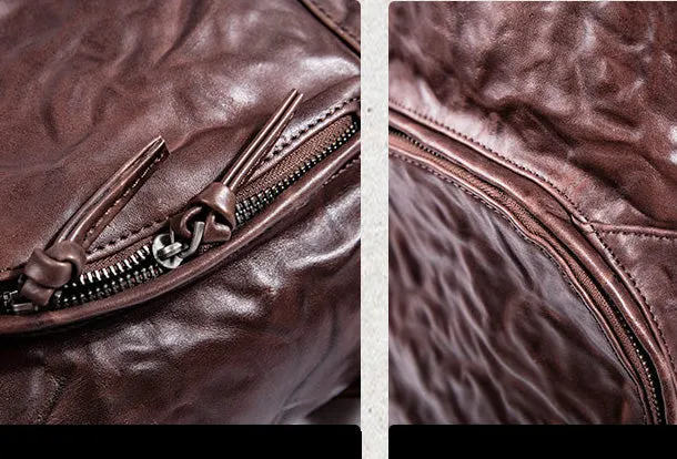 Handmade Genuine Leather Laptop Bag Travel Bag Backpack Bag Shoulder Bag Leather Purse For Women