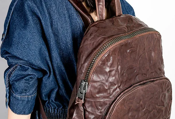 Handmade Genuine Leather Laptop Bag Travel Bag Backpack Bag Shoulder Bag Leather Purse For Women