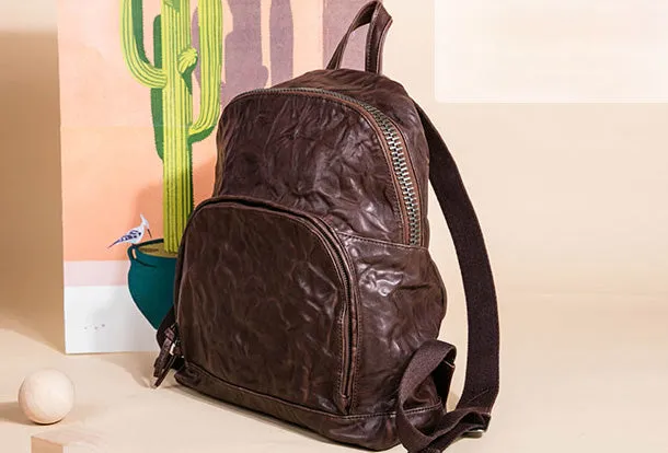 Handmade Genuine Leather Laptop Bag Travel Bag Backpack Bag Shoulder Bag Leather Purse For Women