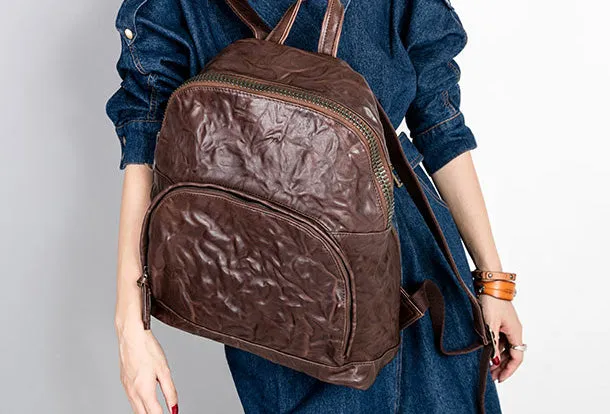 Handmade Genuine Leather Laptop Bag Travel Bag Backpack Bag Shoulder Bag Leather Purse For Women