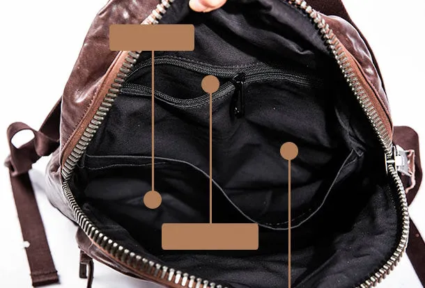 Handmade Genuine Leather Laptop Bag Travel Bag Backpack Bag Shoulder Bag Leather Purse For Women