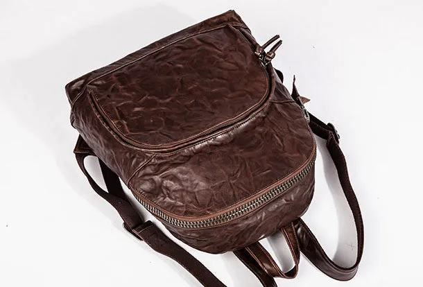 Handmade Genuine Leather Laptop Bag Travel Bag Backpack Bag Shoulder Bag Leather Purse For Women