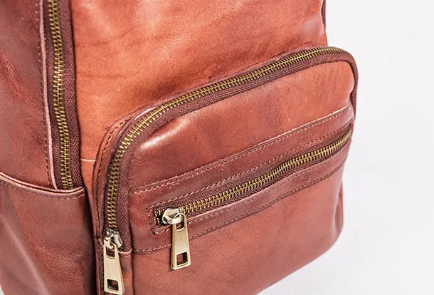 Handmade Genuine Leather Travel Bag Backpack Bag Shoulder Bag Leather Purse For Women
