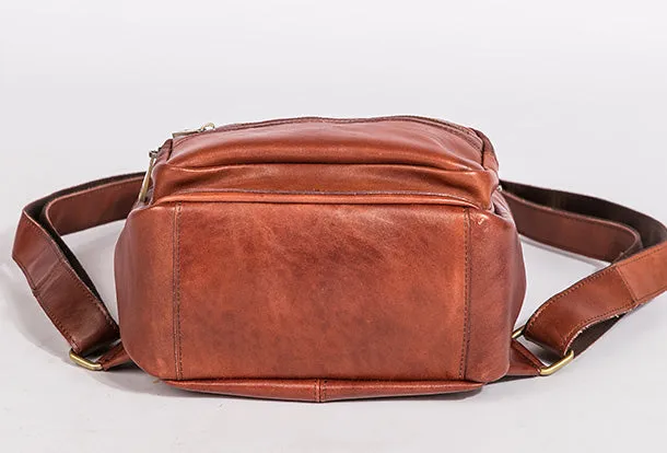 Handmade Genuine Leather Travel Bag Backpack Bag Shoulder Bag Leather Purse For Women