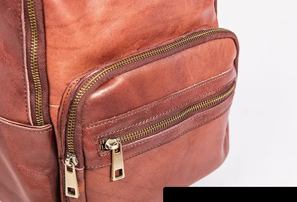 Handmade Genuine Leather Travel Bag Backpack Bag Shoulder Bag Leather Purse For Women