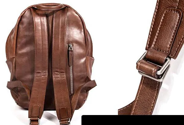 Handmade Leather Large Travel Bag Backpack Bag Shoulder Bag Laptop Women Leather Purse