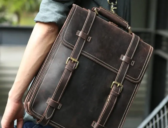 Handmade Leather Mens Backpack Travel Backpack Laptop Backpack for men