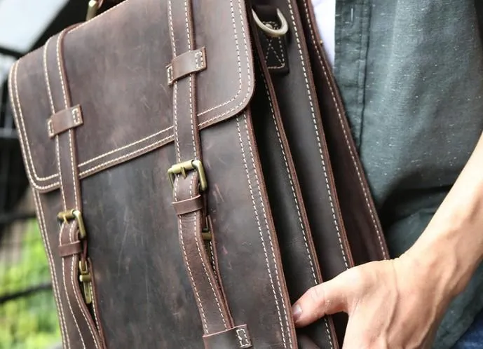 Handmade Leather Mens Backpack Travel Backpack Laptop Backpack for men