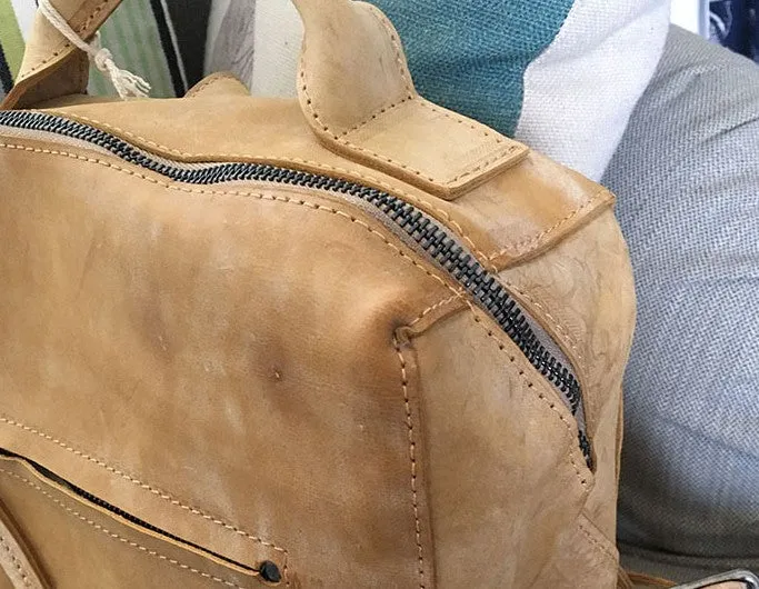 Handmade Vintage LEATHER WOMEN Backpack School Backpack FOR WOMEN