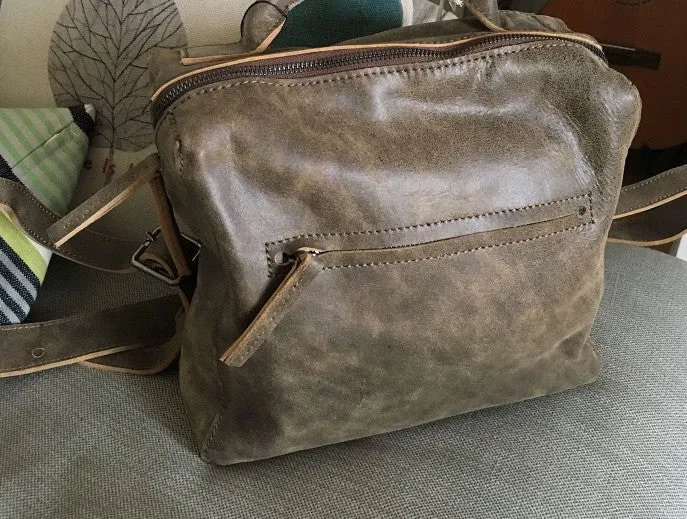 Handmade Vintage LEATHER WOMEN Backpack School Backpack FOR WOMEN