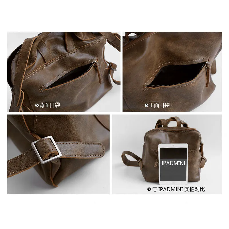 Handmade Vintage LEATHER WOMEN Backpack School Backpack FOR WOMEN