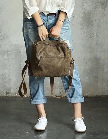 Handmade Vintage LEATHER WOMEN Backpack School Backpack FOR WOMEN