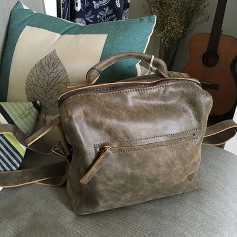 Handmade Vintage LEATHER WOMEN Backpack School Backpack FOR WOMEN