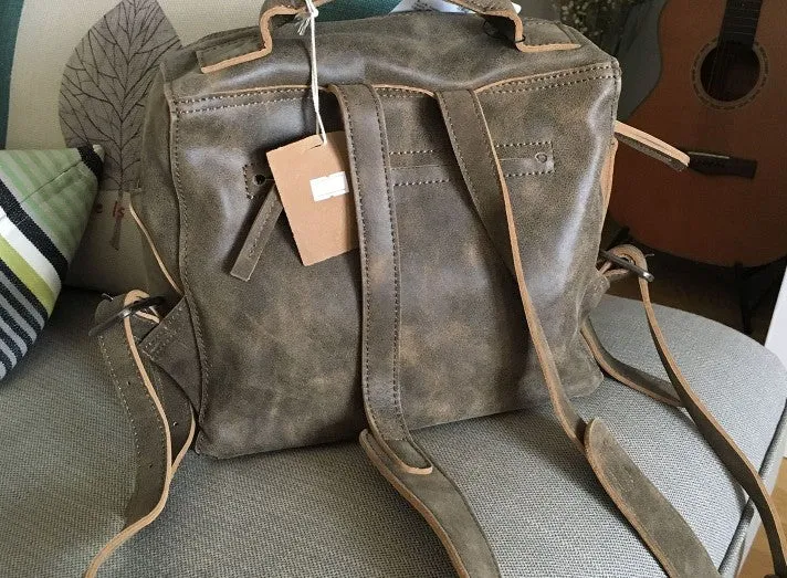 Handmade Vintage LEATHER WOMEN Backpack School Backpack FOR WOMEN