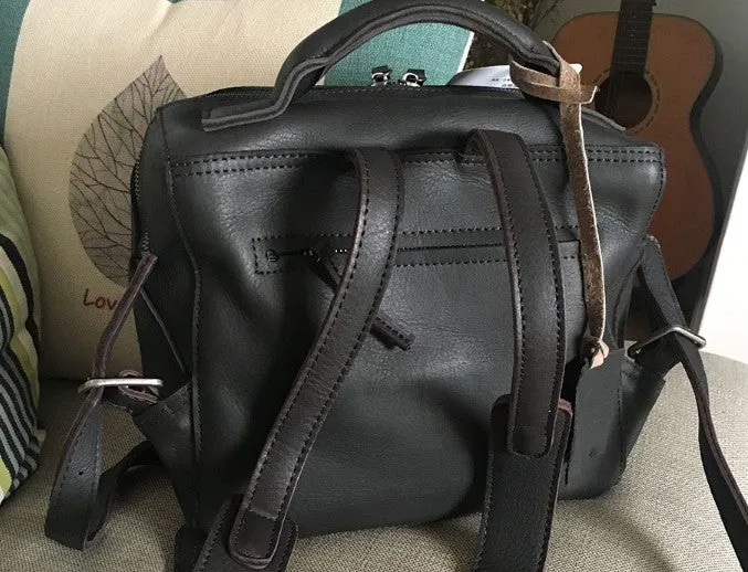 Handmade Vintage LEATHER WOMEN Backpack School Backpack FOR WOMEN