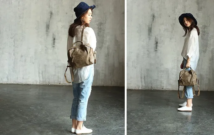 Handmade Vintage LEATHER WOMEN Backpack School Backpack FOR WOMEN