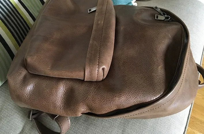 Handmade Vintage Soft LEATHER WOMEN Backpack School Backpack FOR WOMEN
