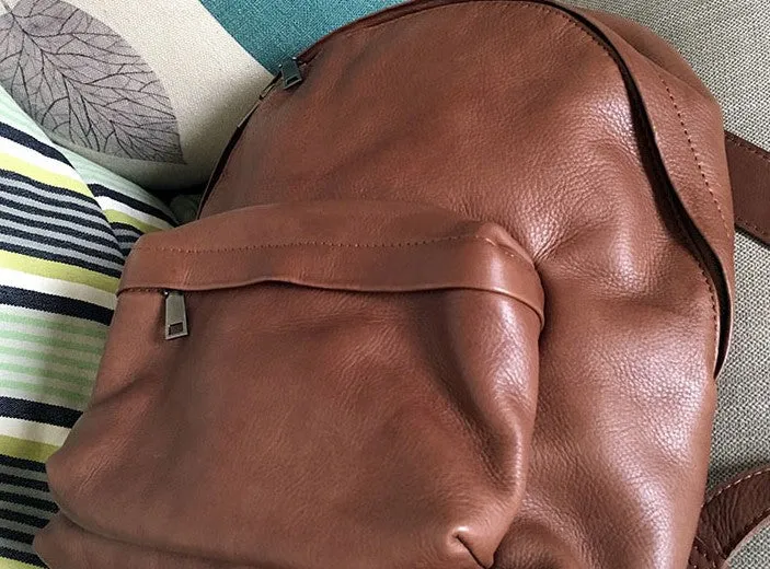 Handmade Vintage Soft LEATHER WOMEN Backpack School Backpack FOR WOMEN
