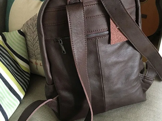 Handmade Vintage Soft LEATHER WOMEN Backpack School Backpack FOR WOMEN